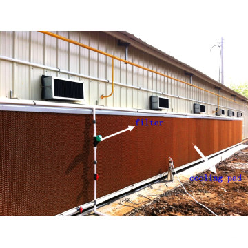 Poultry Cooling Pad in Farm House with Prefab House Construction